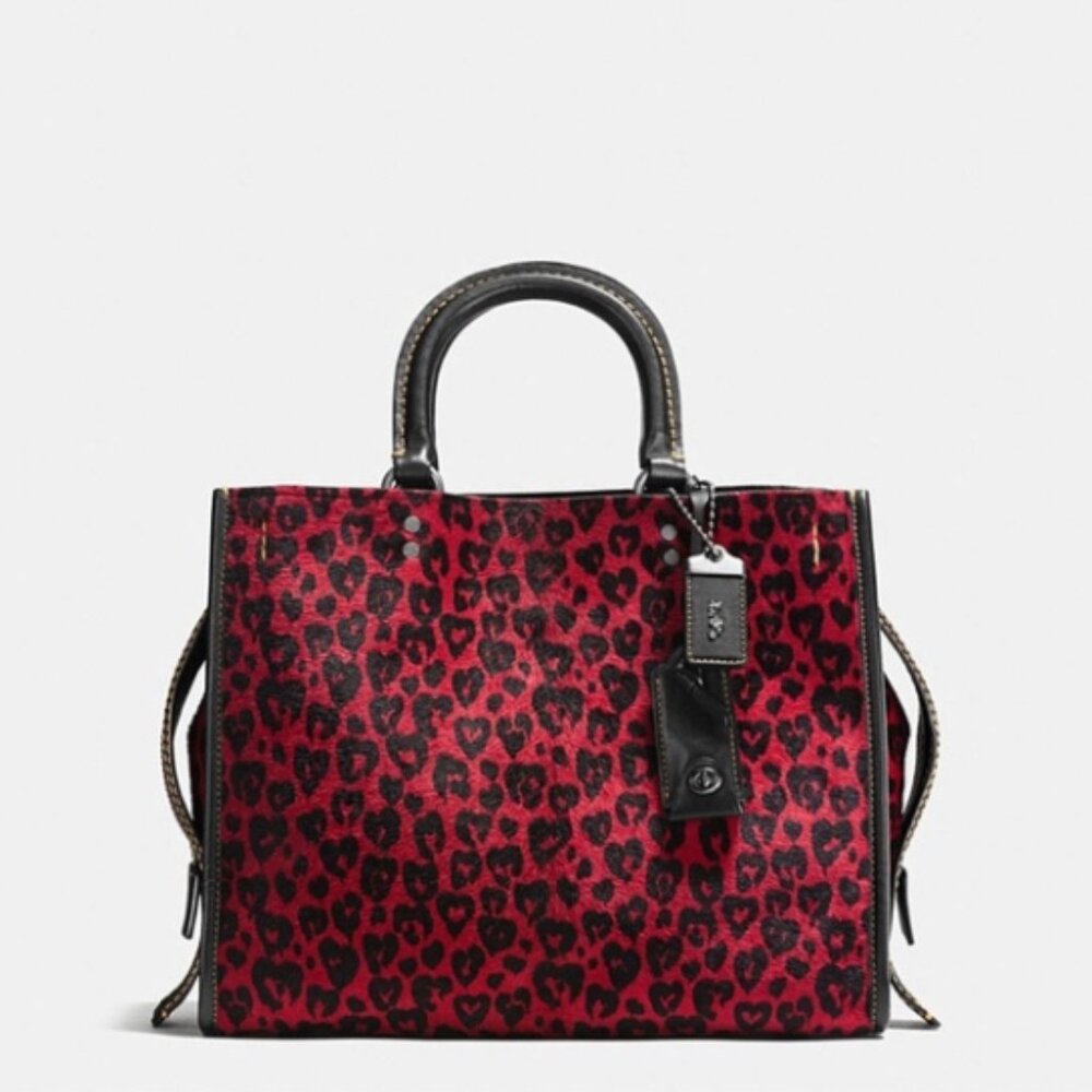 ♡♡SOLD♡♡ Coach Wildbeast Rogue 30 Red/Black - Picture 3 of 16